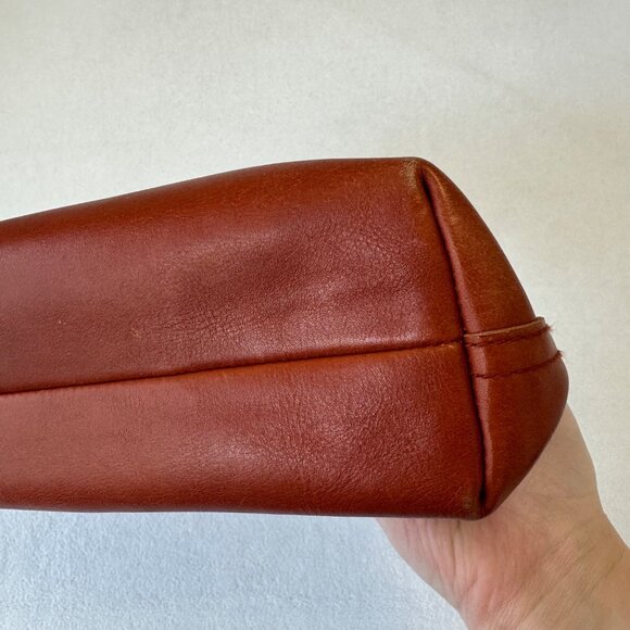 Madewell Leather Transport Tote Crossbody Zip Top Small Cognac English Saddle - Picture 7 of 15